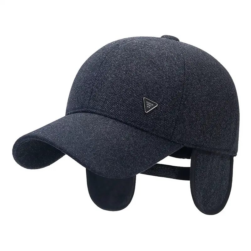 Winter Baseball Cap for Men Thick Warm Ear Protection