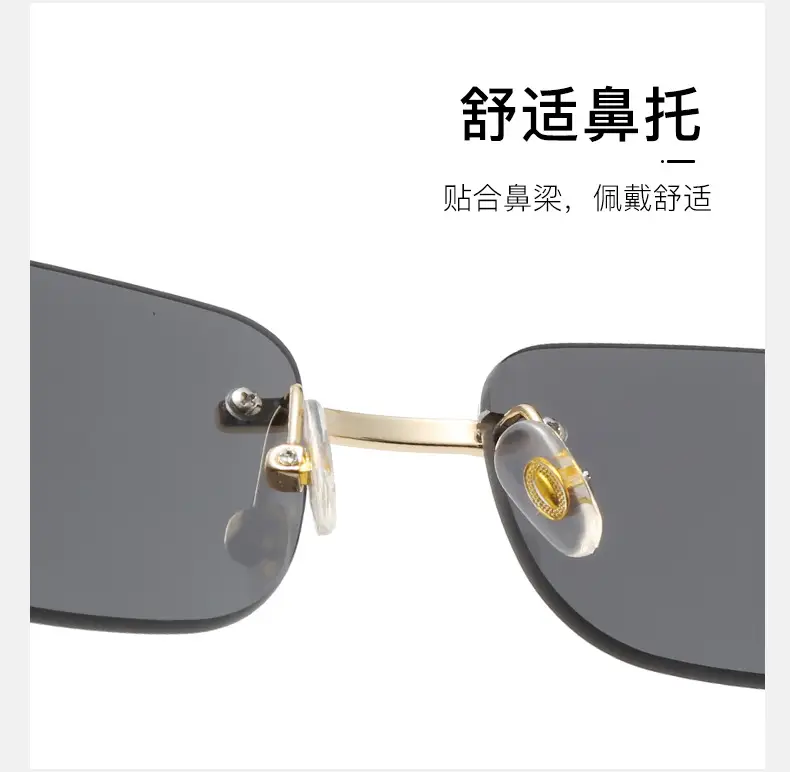 Square Cheatin' Gold Metal Leopard Head Sunglasses — feature 8