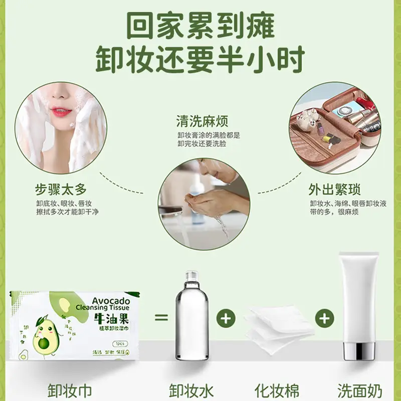 Avocado Makeup Remover Wipes 30 Pcs Single Pack - Image 4