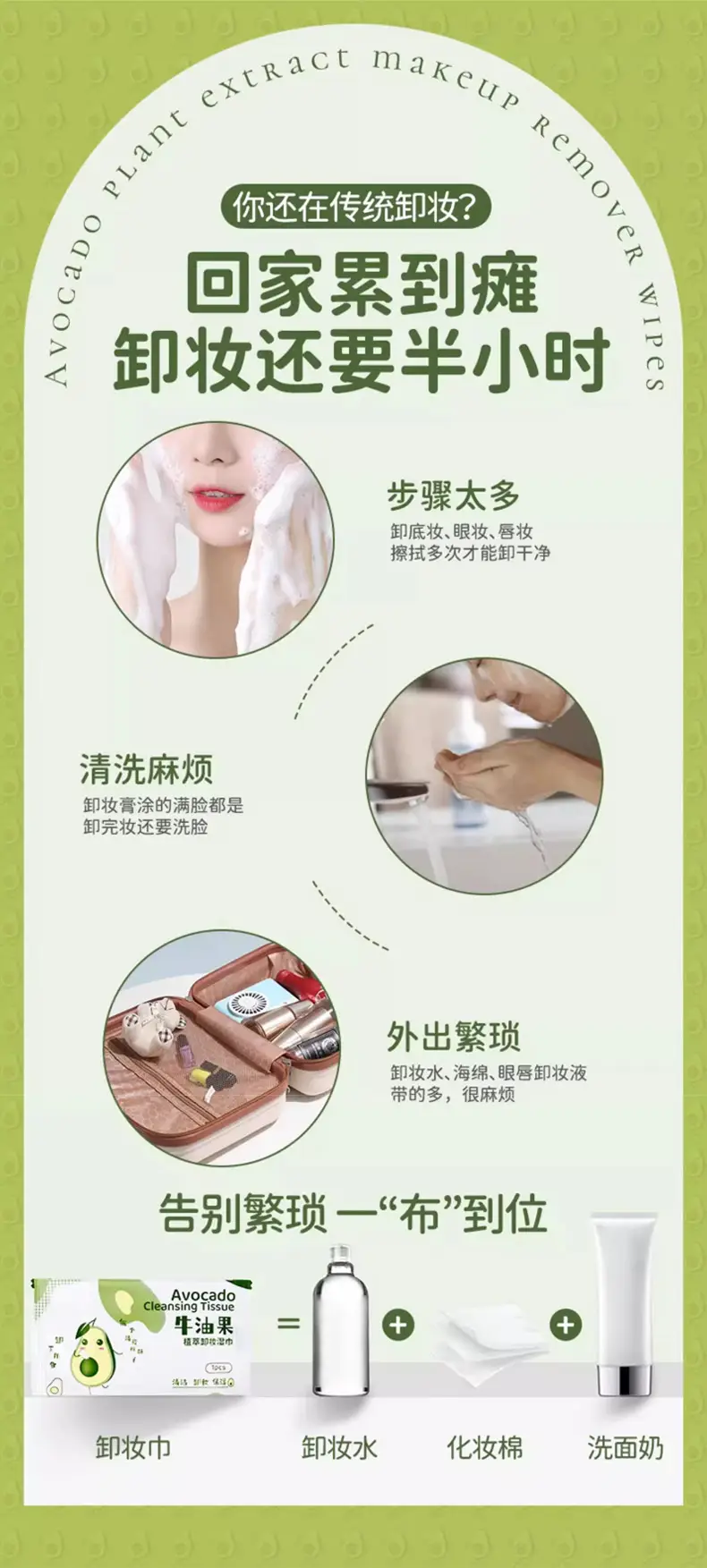 Avocado Makeup Remover Wipes 30 Pcs Single Pack — feature 8