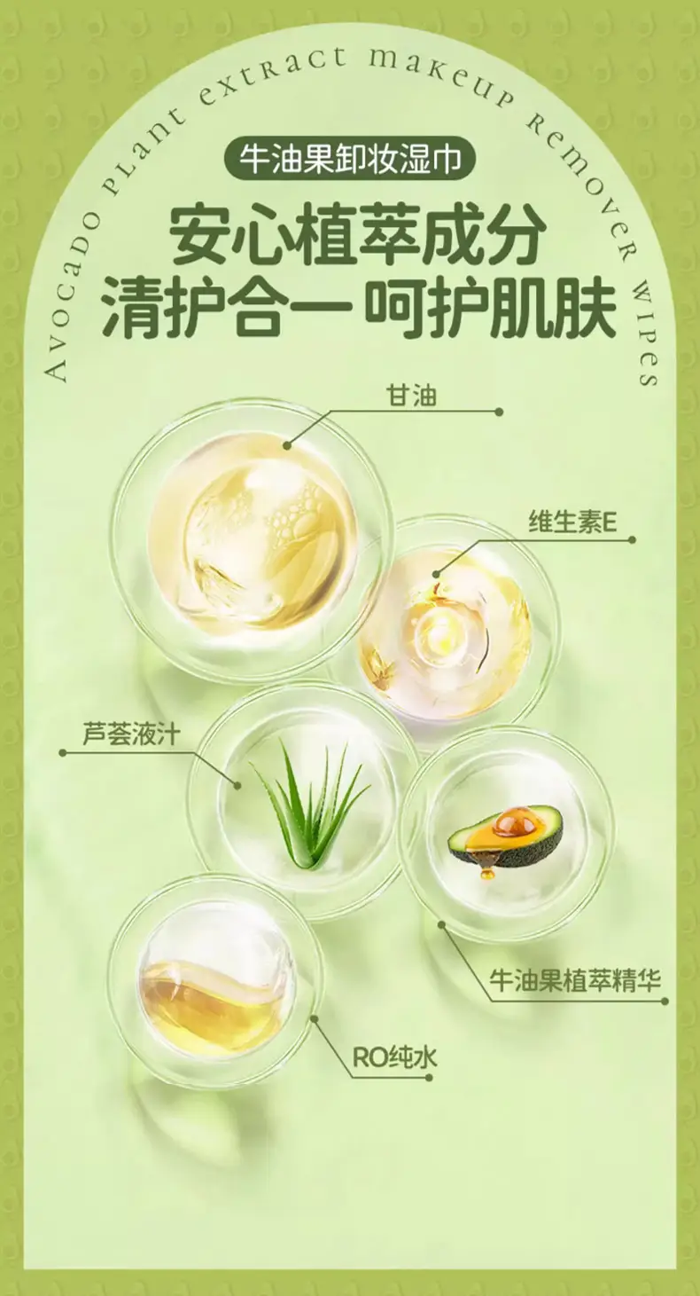 Avocado Makeup Remover Wipes 30 Pcs Single Pack — feature 9