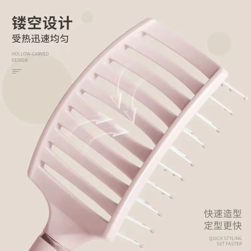 Sakura Pink Ribs Curved Hair Comb Heat Resistant - Image 6