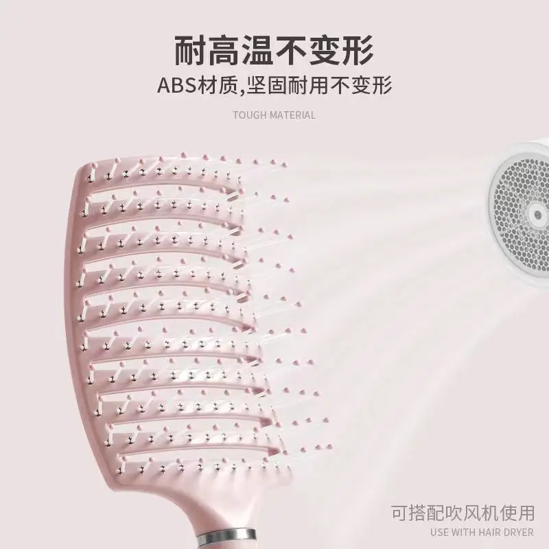 Sakura Pink Ribs Curved Hair Comb Heat Resistant - Image 7