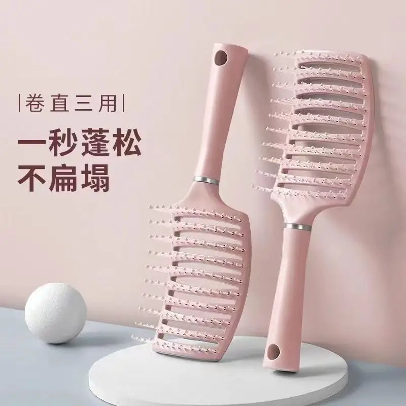 Sakura Pink Ribs Curved Hair Comb Heat Resistant — feature 2