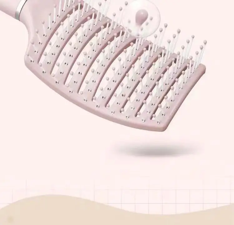 Sakura Pink Ribs Curved Hair Comb Heat Resistant — feature 8
