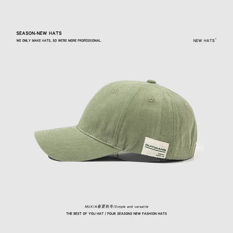 Women Green Cap 3.5oz Cotton Summer Hat - Image 5