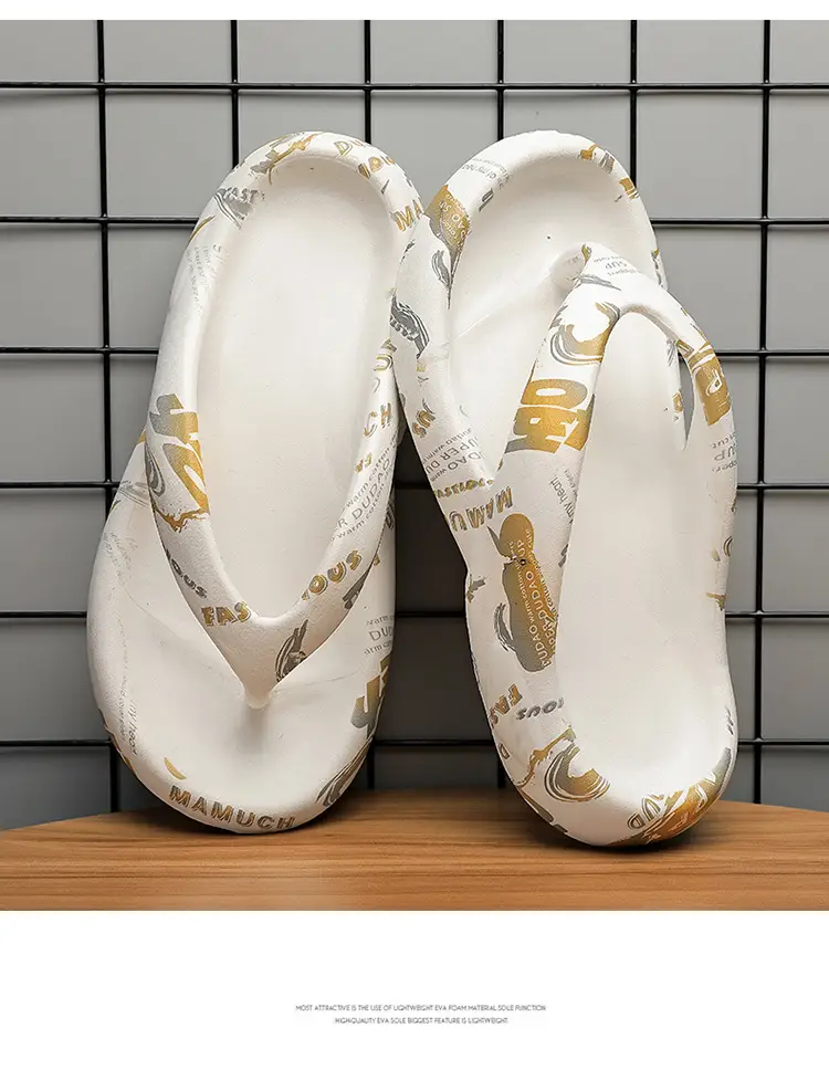 Flip flops men's fashionable outdoor slippers summer fashionable outdoor men's flip-flops personality Korean style soft bottom sandals beach shoes — feature 3