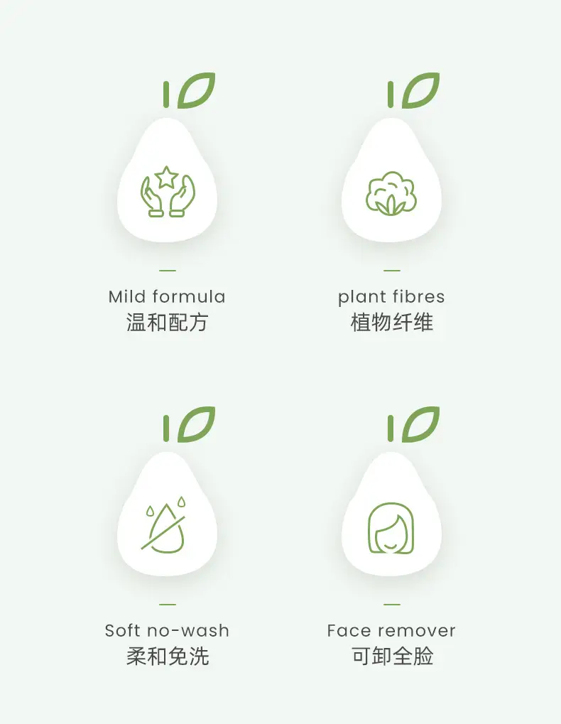 60 Pack Green Makeup Remover Wet Wipes — feature 7