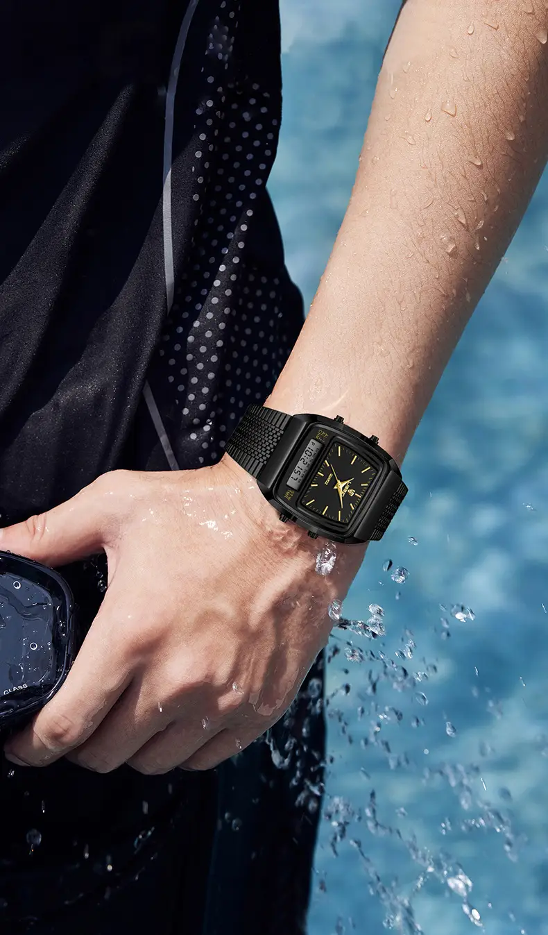 Men's Gold Digital Watch with Dual Display & Quartz Movement — feature 15