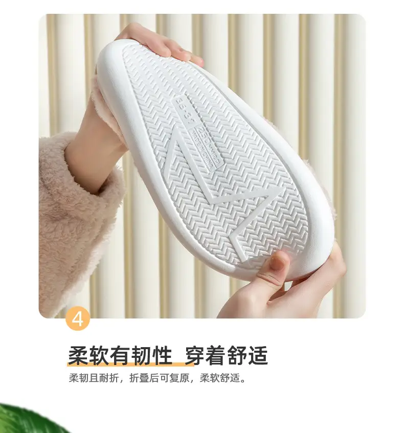 Trendy Cotton Slippers for Women, New Autumn and Winter Fashion, Outdoor Thick-Soled Plush Christmas Reindeer Cotton Slippers 2026 — feature 8