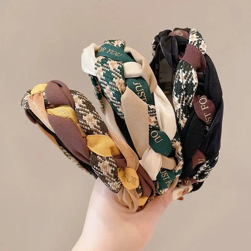 Vintage Twist Headband Women's Autumn Winter High Skull Top