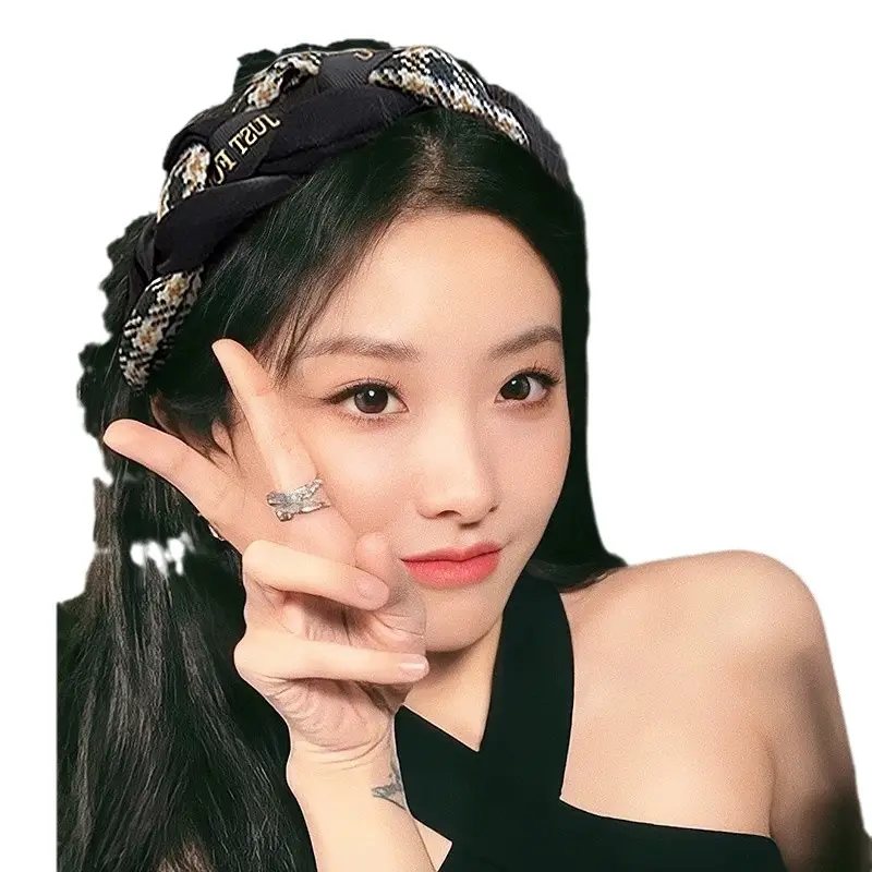 Vintage Twist Headband Women's Autumn Winter High Skull Top