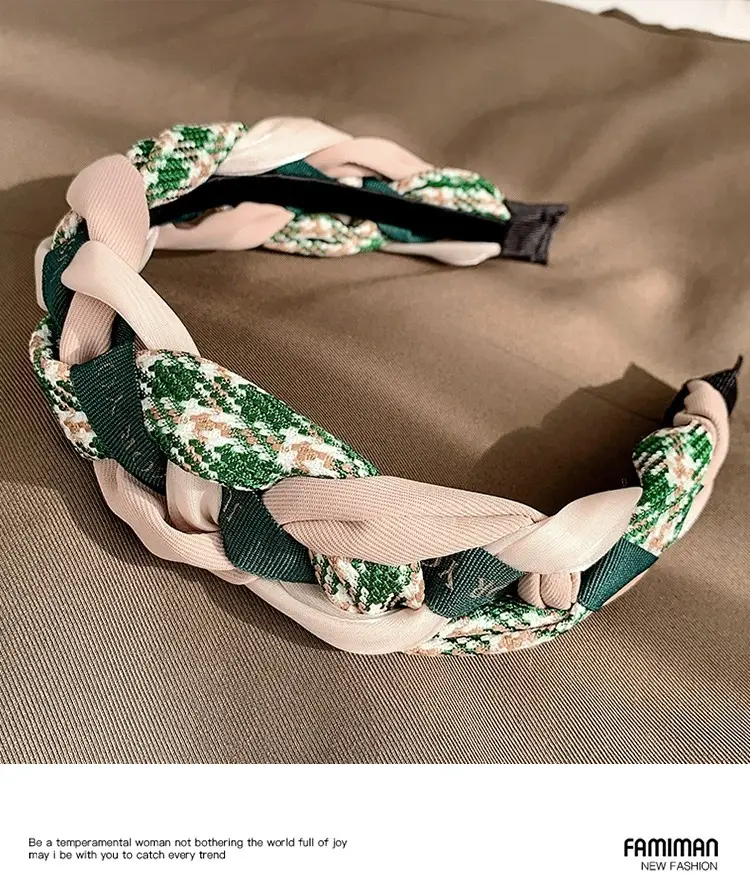 Vintage Twist Headband Women's Autumn Winter High Skull Top — feature 10