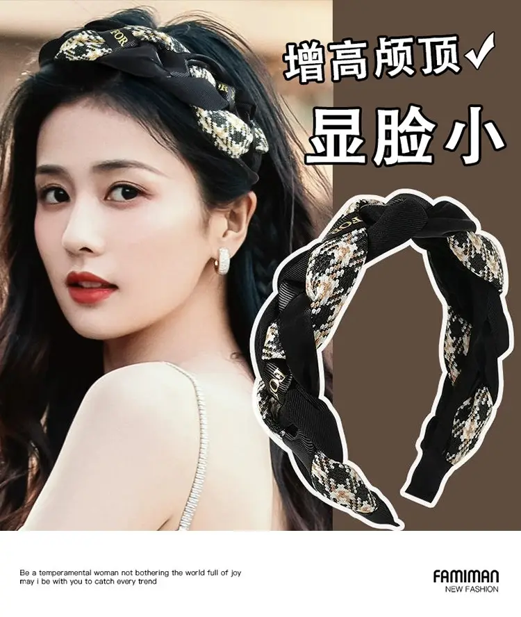 Vintage Twist Headband Women's Autumn Winter High Skull Top — feature 5