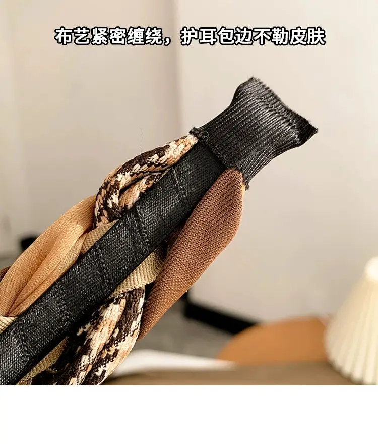 Vintage Twist Headband Women's Autumn Winter High Skull Top — feature 7