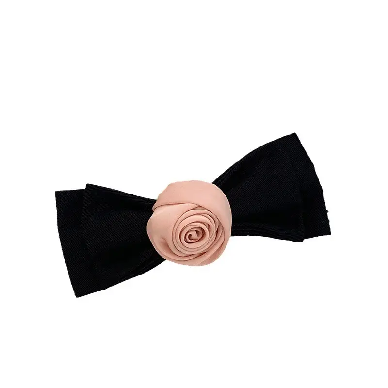 French Style Rose Hairpin with Vintage Bow Clip - Image 8