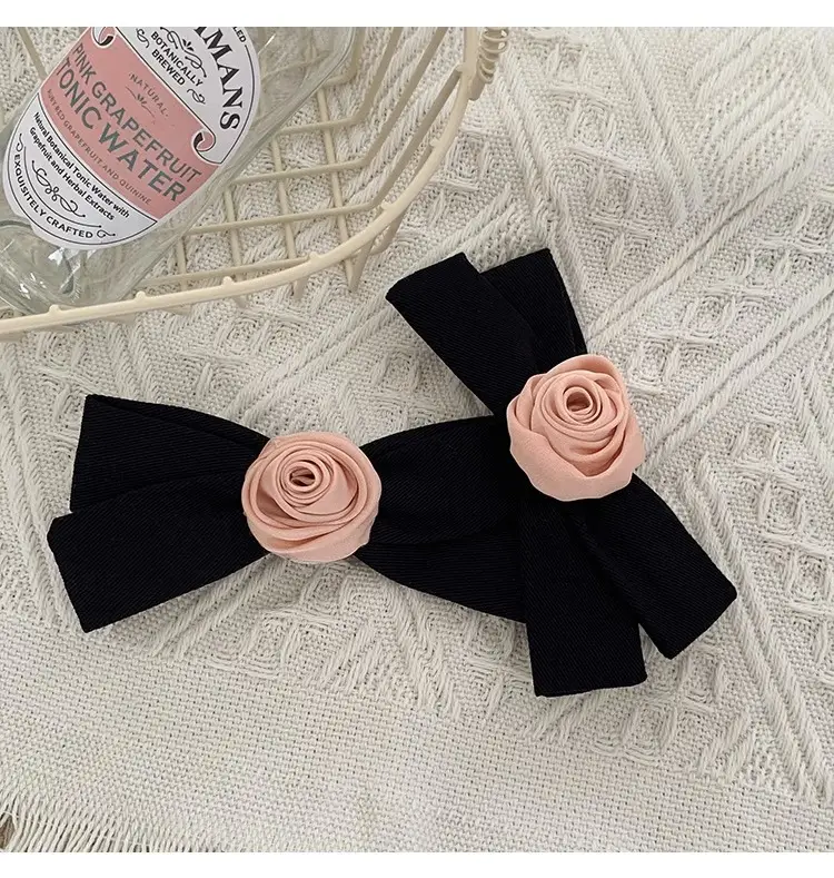 French Style Rose Hairpin with Vintage Bow Clip — feature 10