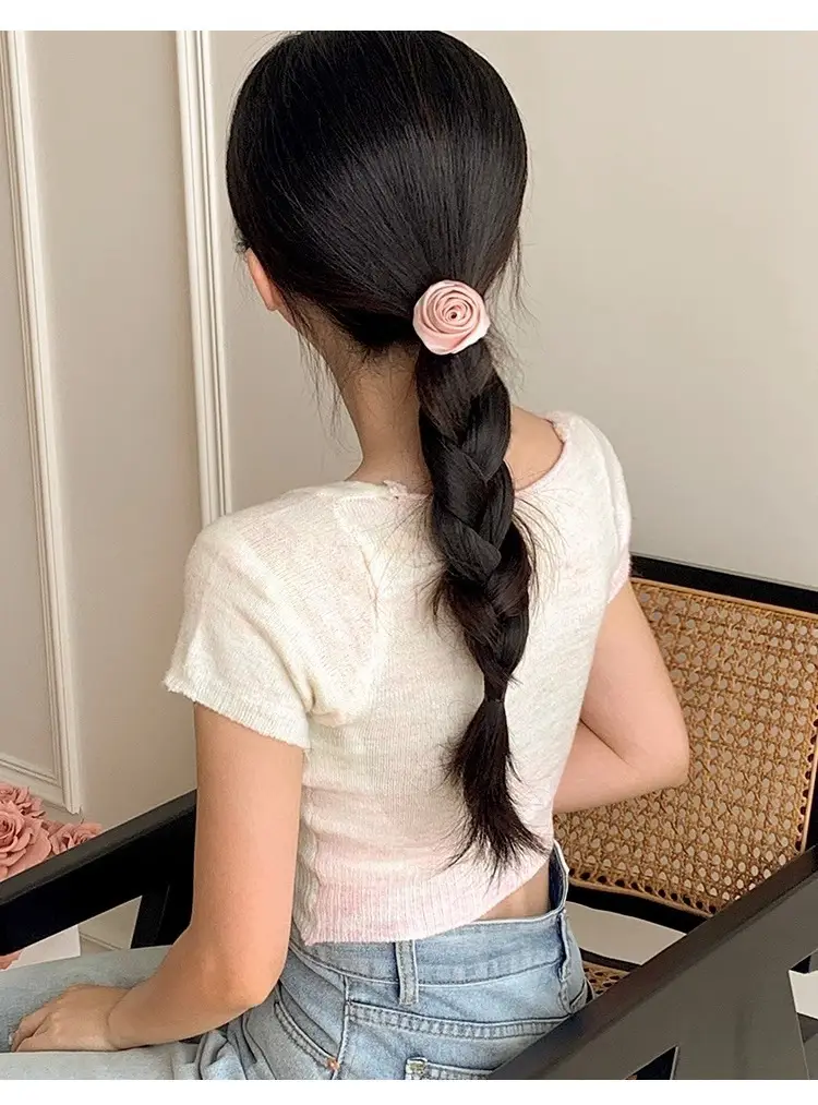 French Style Rose Hairpin with Vintage Bow Clip — feature 2