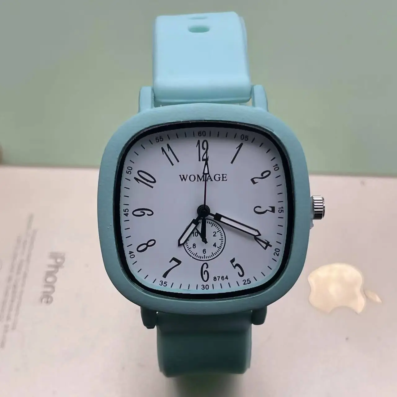Women's Black Square Watch with Analog Subdial — feature 4