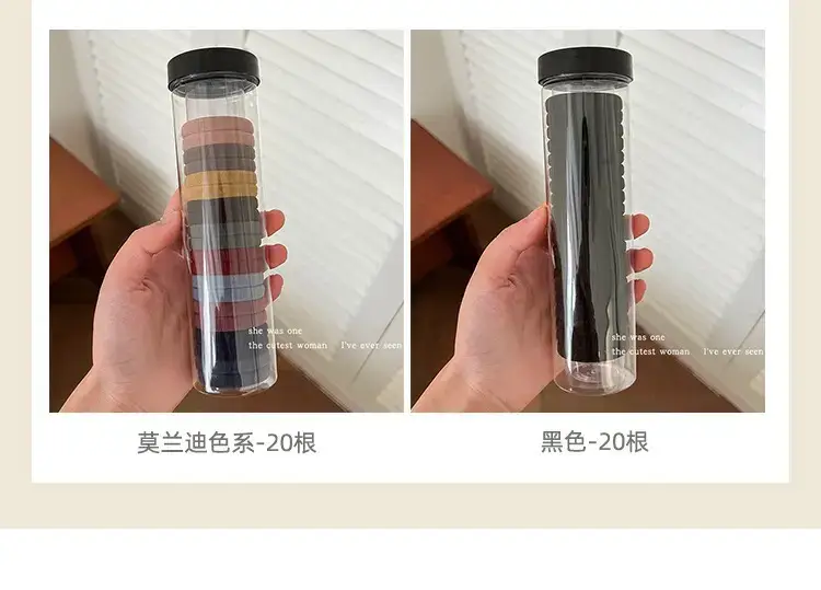 Korean Style Rubber Band Brown Hair Band 20 Pcs — feature 5