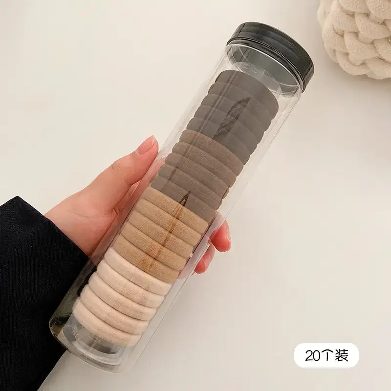Korean Style Rubber Band Brown Hair Band 20 Pcs - Image 2