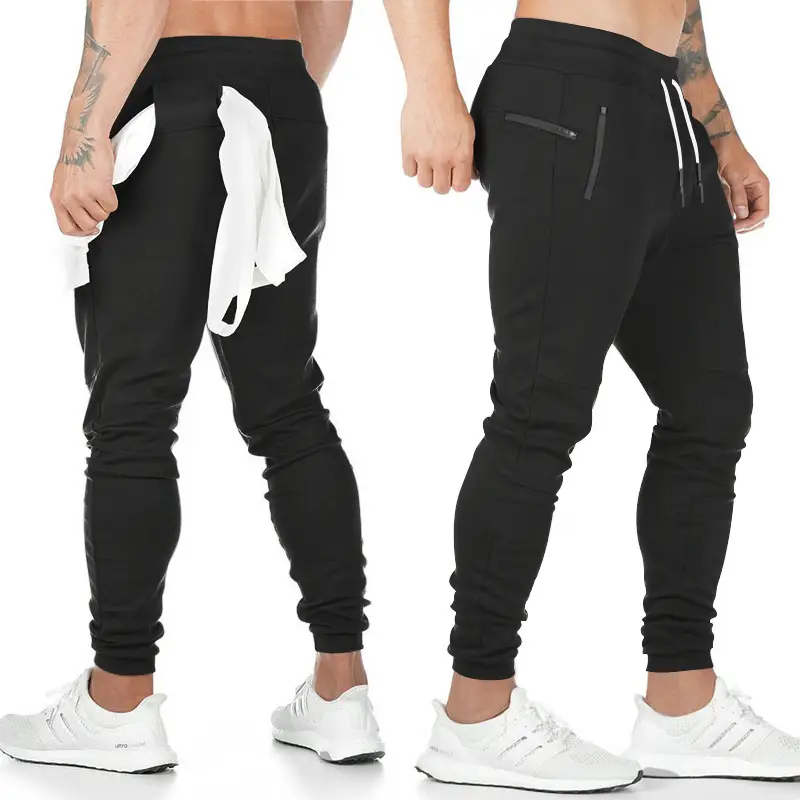 Men's Beige Jogger Pants Casual Sweatpants Winter Comfort