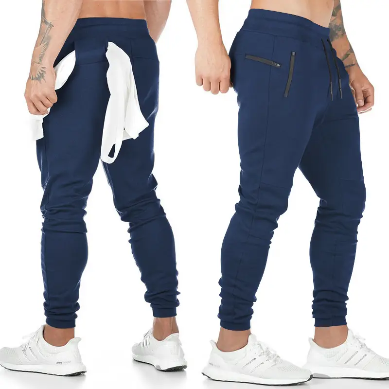 Men's Beige Jogger Pants Casual Sweatpants Winter Comfort