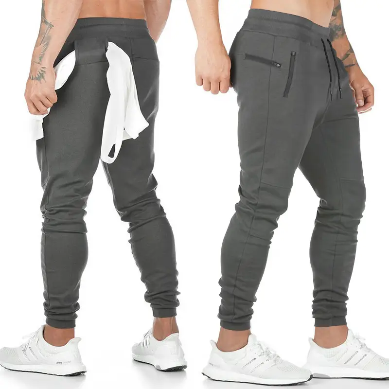 Men's Beige Jogger Pants Casual Sweatpants Winter Comfort
