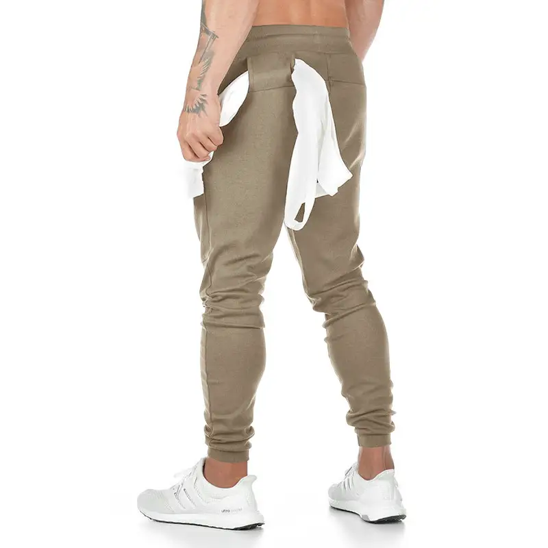 Men's Beige Jogger Pants Casual Sweatpants Winter Comfort — feature 34