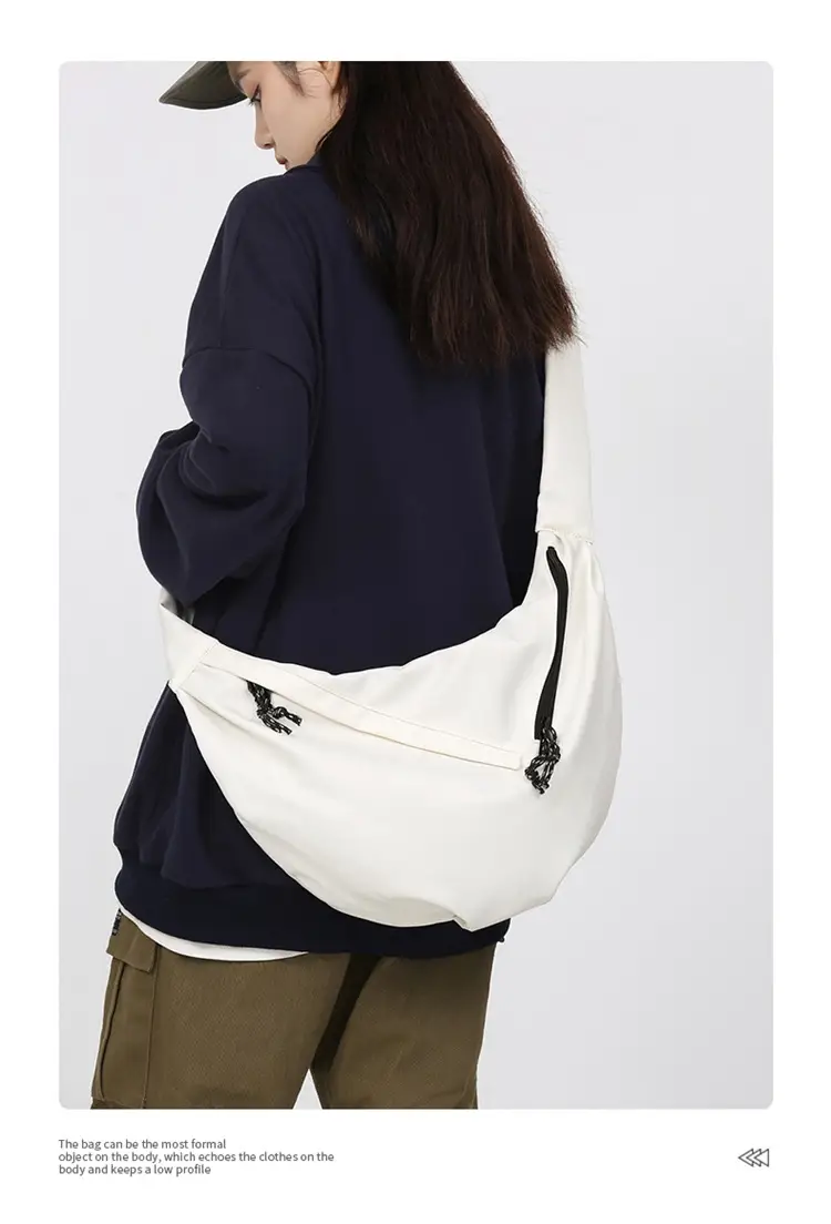 White Crossbody Bag for Women Unisex Harajuku Style — feature 10