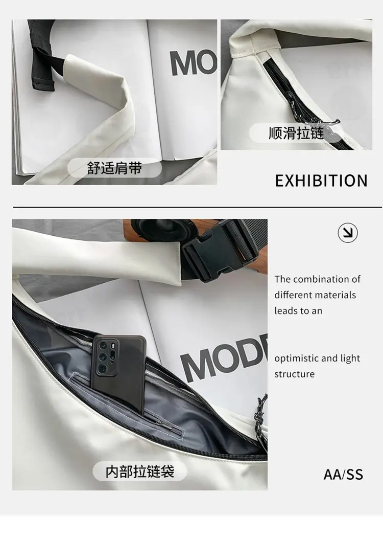 White Crossbody Bag for Women Unisex Harajuku Style — feature 27