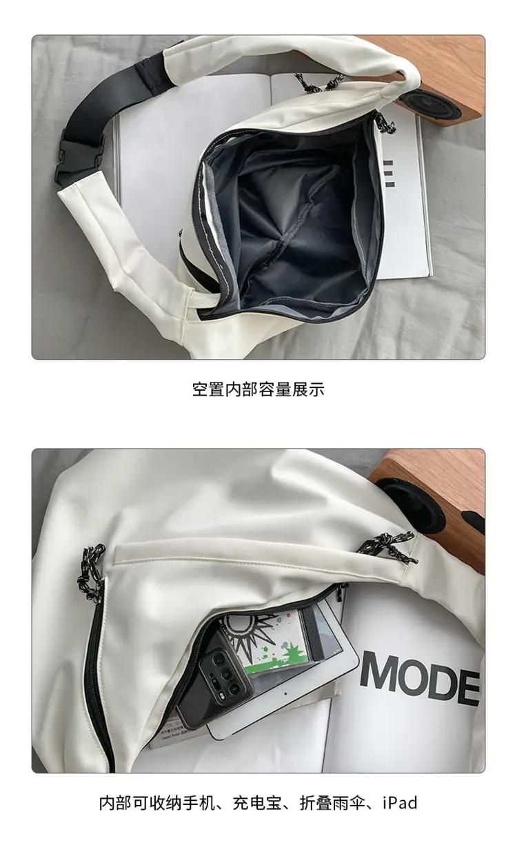White Crossbody Bag for Women Unisex Harajuku Style — feature 28
