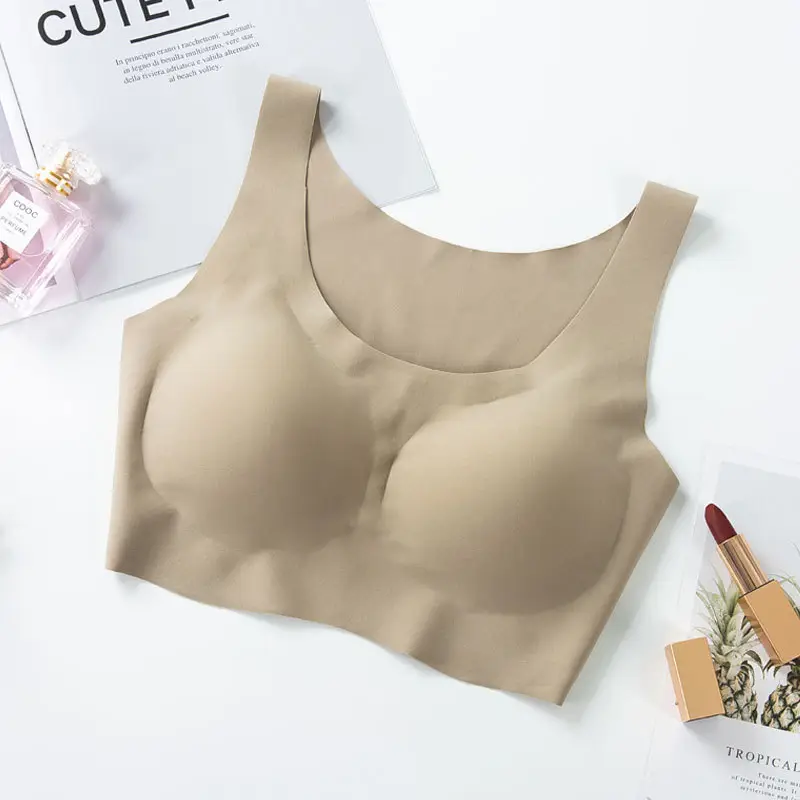 Same Bra Non-rimless Vest Bra Non-marking Ice Silk Bra Underwear Women's Sexy Bra Push-up - Image 14
