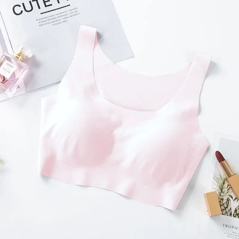 Same Bra Non-rimless Vest Bra Non-marking Ice Silk Bra Underwear Women's Sexy Bra Push-up - Image 10