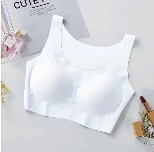 Same Bra Non-rimless Vest Bra Non-marking Ice Silk Bra Underwear Women's Sexy Bra Push-up - Image 8