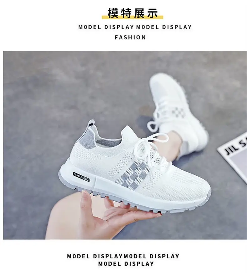 Women's White Mesh Casual Sneakers Spring Summer — feature 4