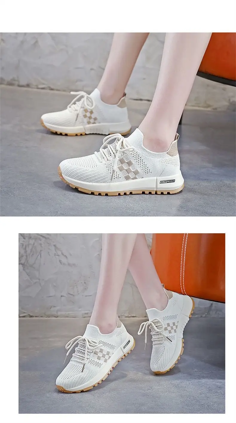 Women's White Mesh Casual Sneakers Spring Summer — feature 9