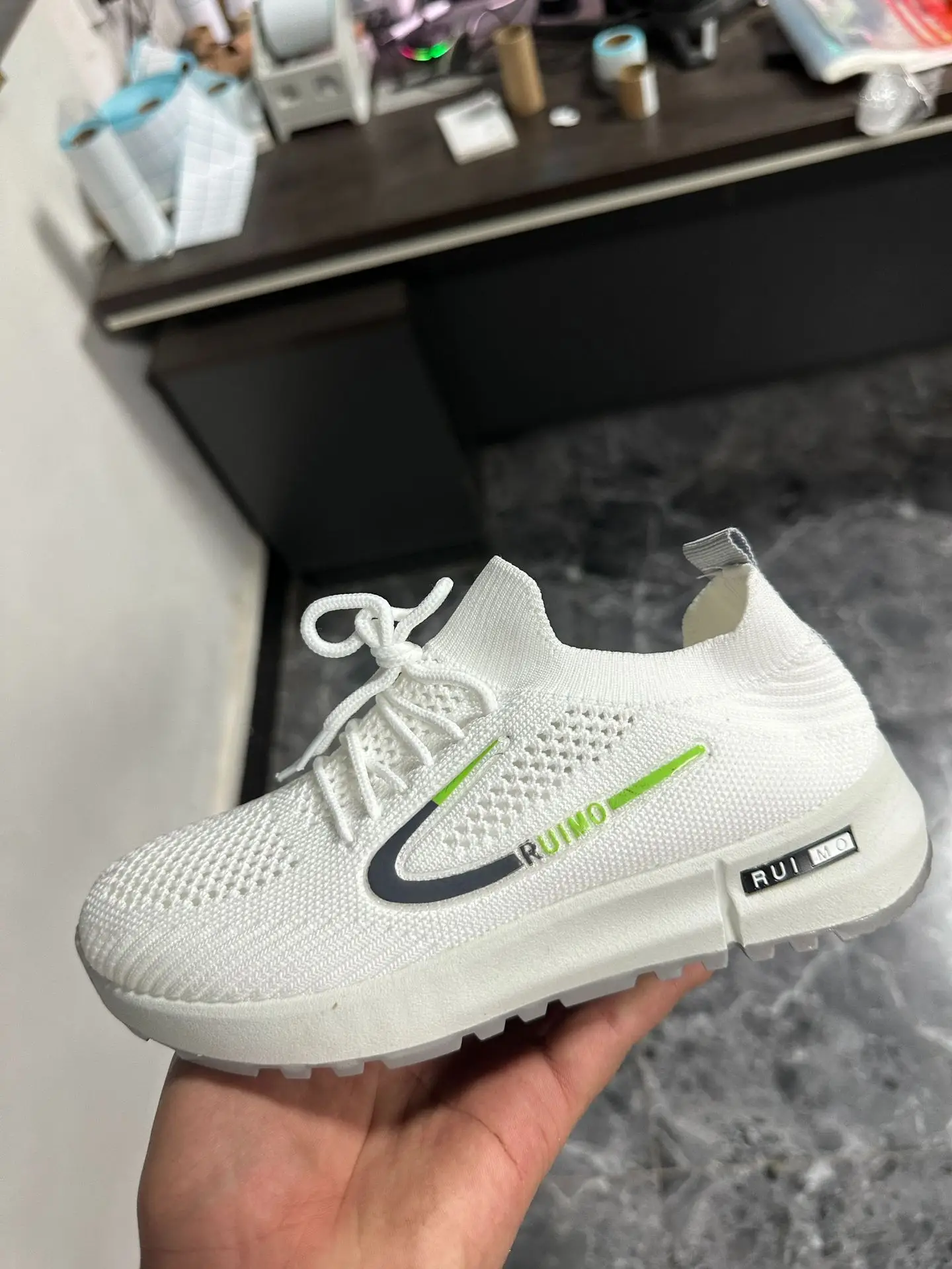 Women's White Mesh Casual Sneakers Spring Summer - Image 4
