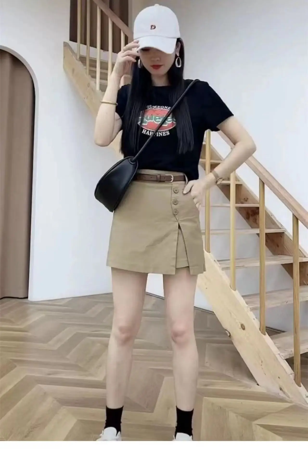 Women's High Waist Washable Cotton Shorts Black — feature 3