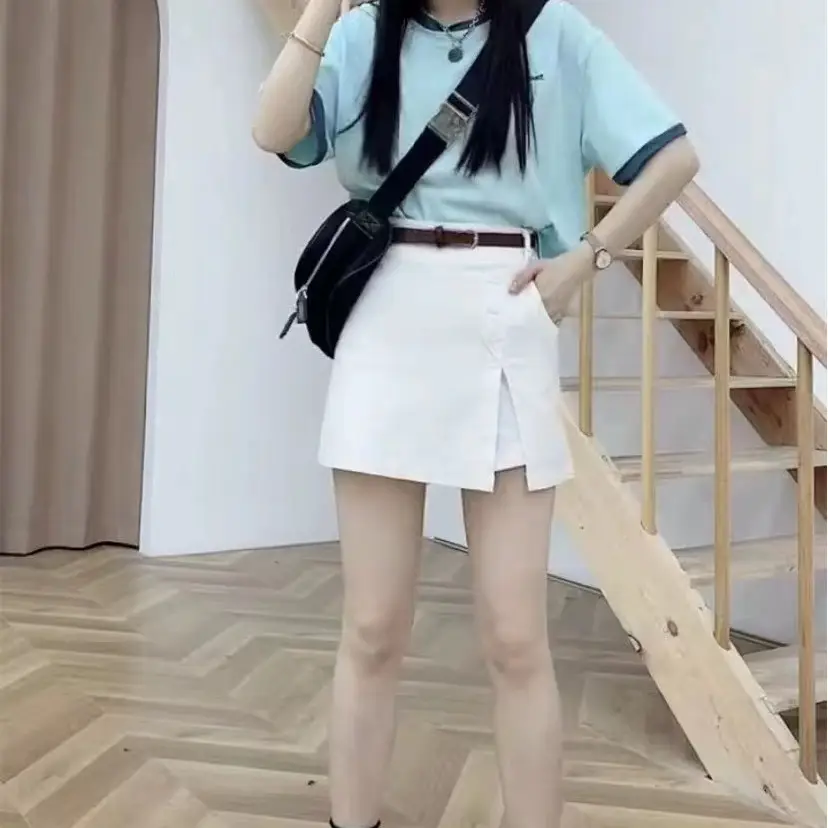 Women's High Waist Washable Cotton Shorts Black