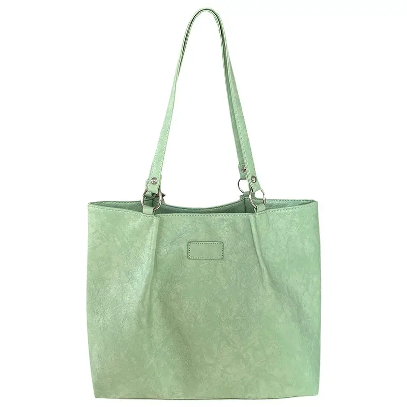 Black Textured Tote Bag for Women 2023 - Image 8