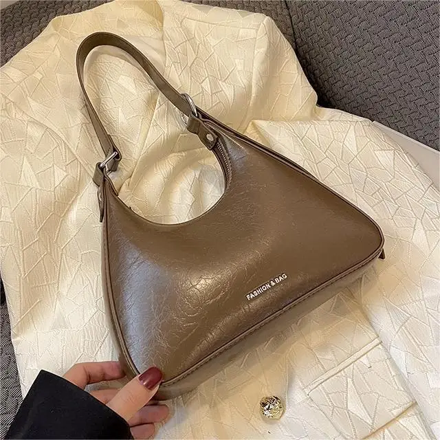 Women's Black Cracked Shoulder Bag 2023 - Image 8