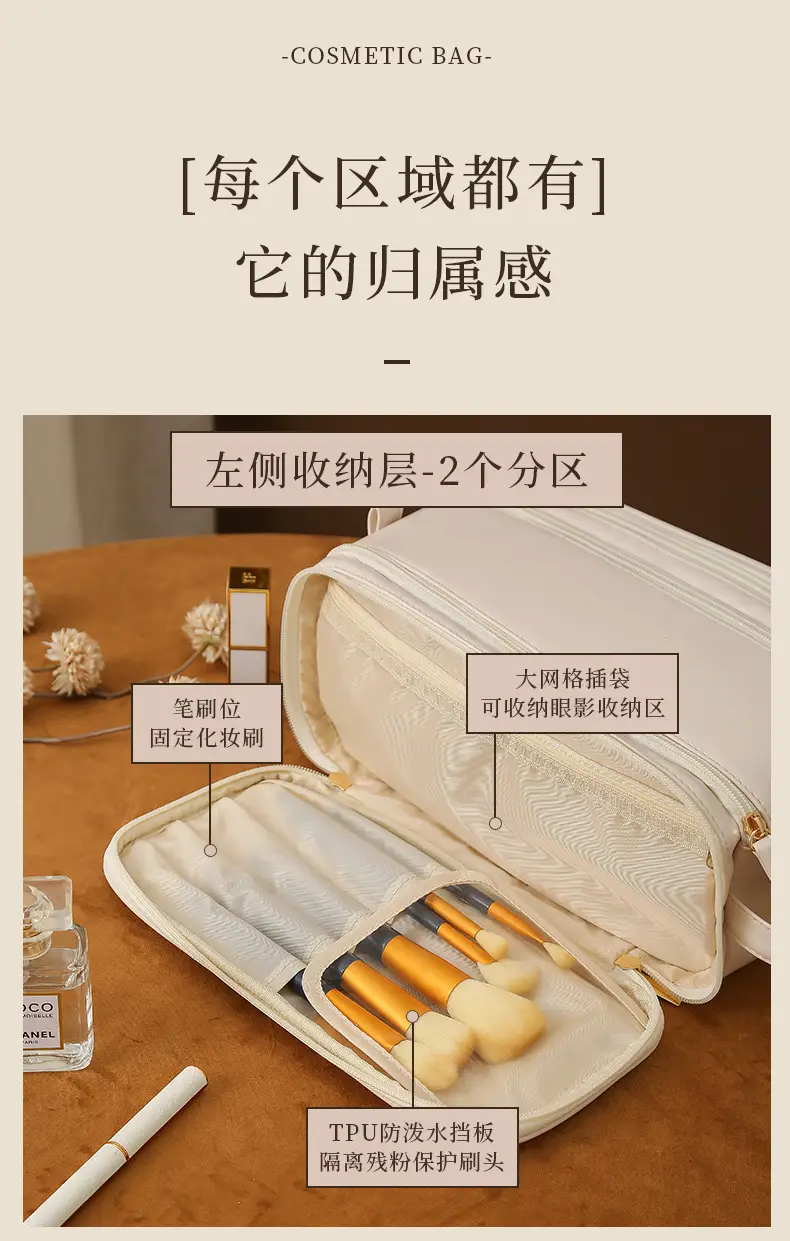 Makeup Brush Travel Bag Women 2023 Large Capacity — feature 6