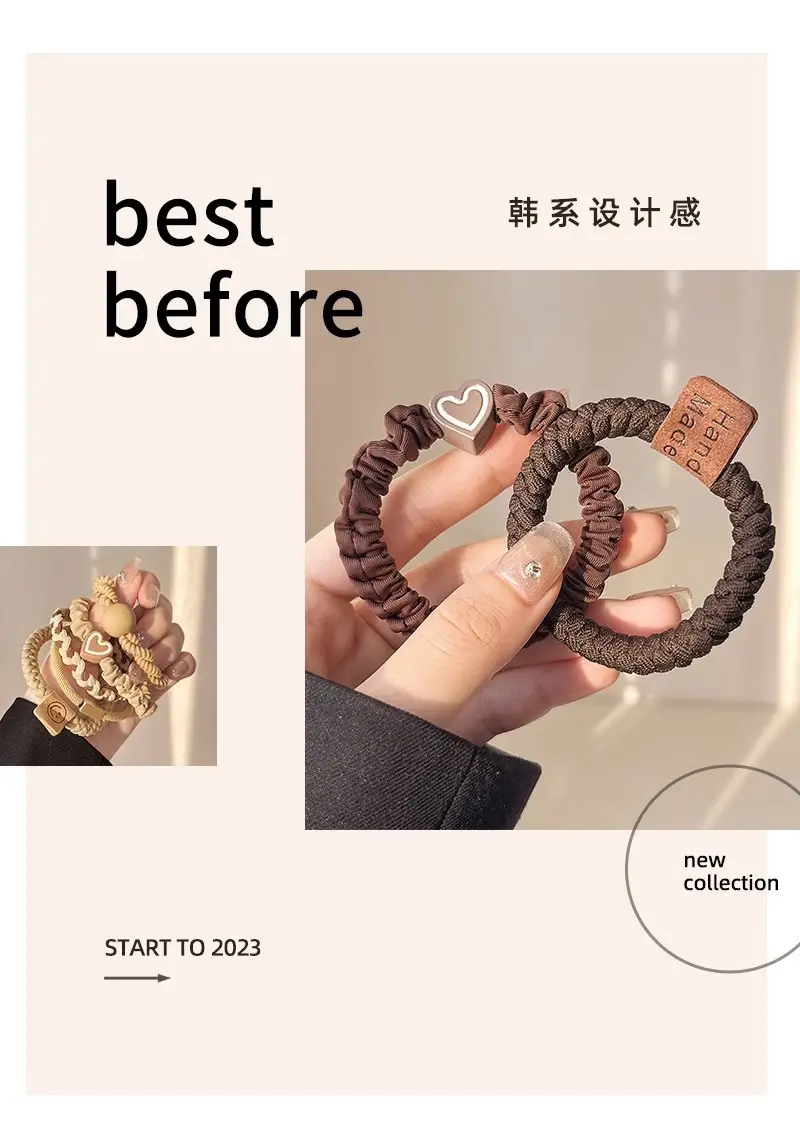 2023 New Headband for Girls Rubber Hair Tie Rope — feature 2