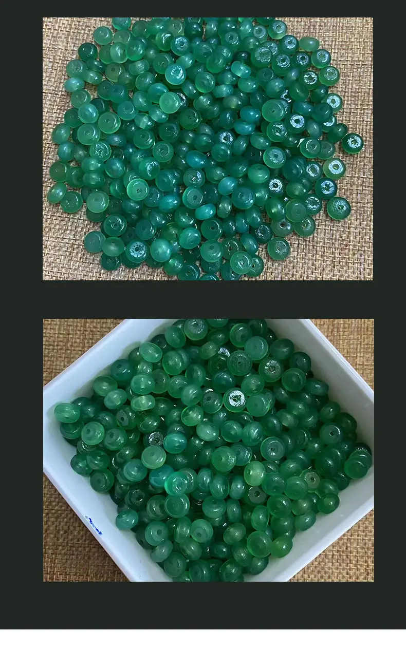 Green Chalcedony Agate Plates 4x8mm High Oil Coated — feature 8