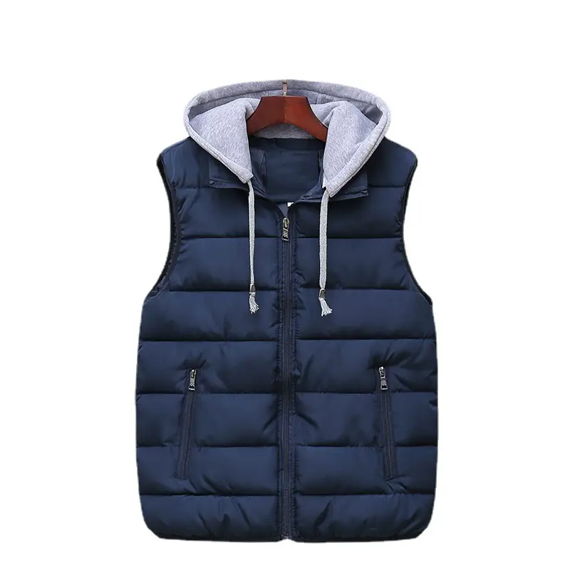 Red Korean Style Cotton Vest for Men Winter - Image 7