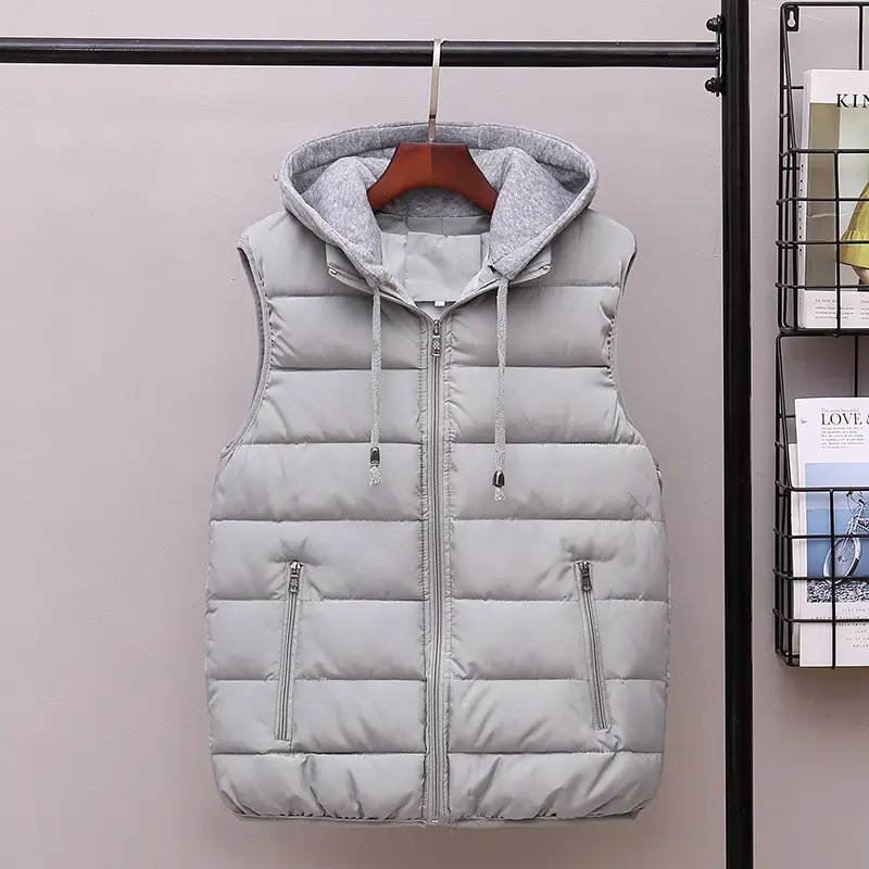 Red Korean Style Cotton Vest for Men Winter - Image 2