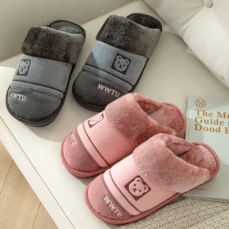 2023 Winter Cotton Slippers for Women, Home Couple Non-Slip Warm Thick-Soled Household Slippers for Men, Outdoor Wear, Extra Thick and Warm - Image 8