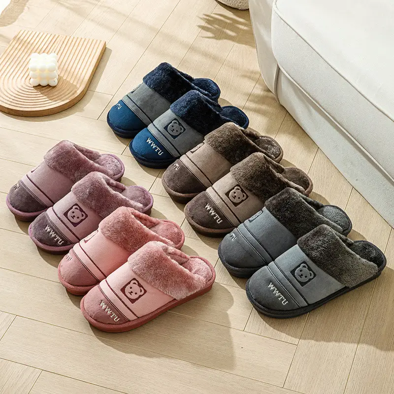 2023 Winter Cotton Slippers for Women, Home Couple Non-Slip Warm Thick-Soled Household Slippers for Men, Outdoor Wear, Extra Thick and Warm - Image 9