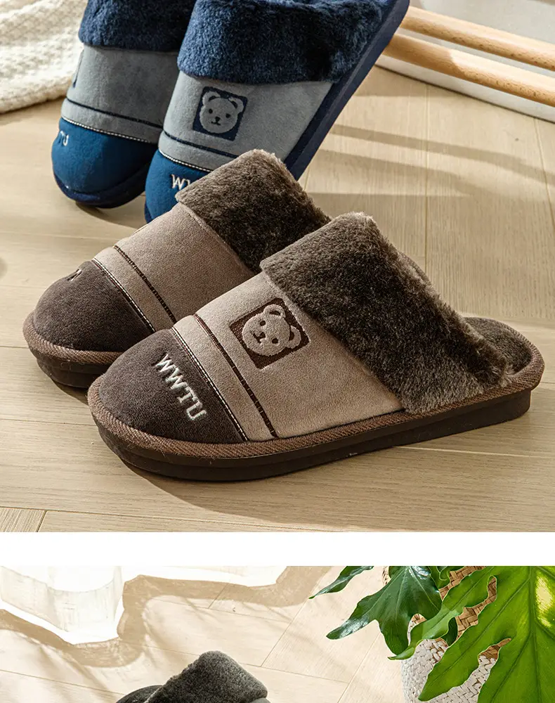 2023 Winter Cotton Slippers for Women, Home Couple Non-Slip Warm Thick-Soled Household Slippers for Men, Outdoor Wear, Extra Thick and Warm — feature 15